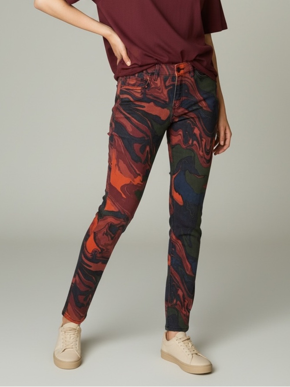 Kate Spade•Saturday Multicolor Abstract Skinny Jeans
